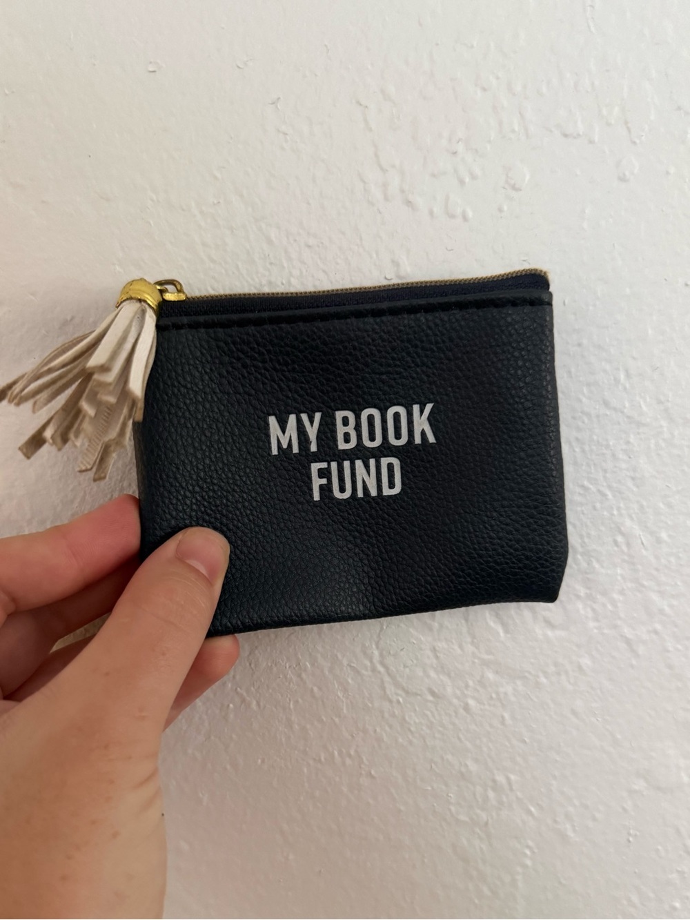 Navy blue 'My Book Fund' Coin Pouch with Tassel